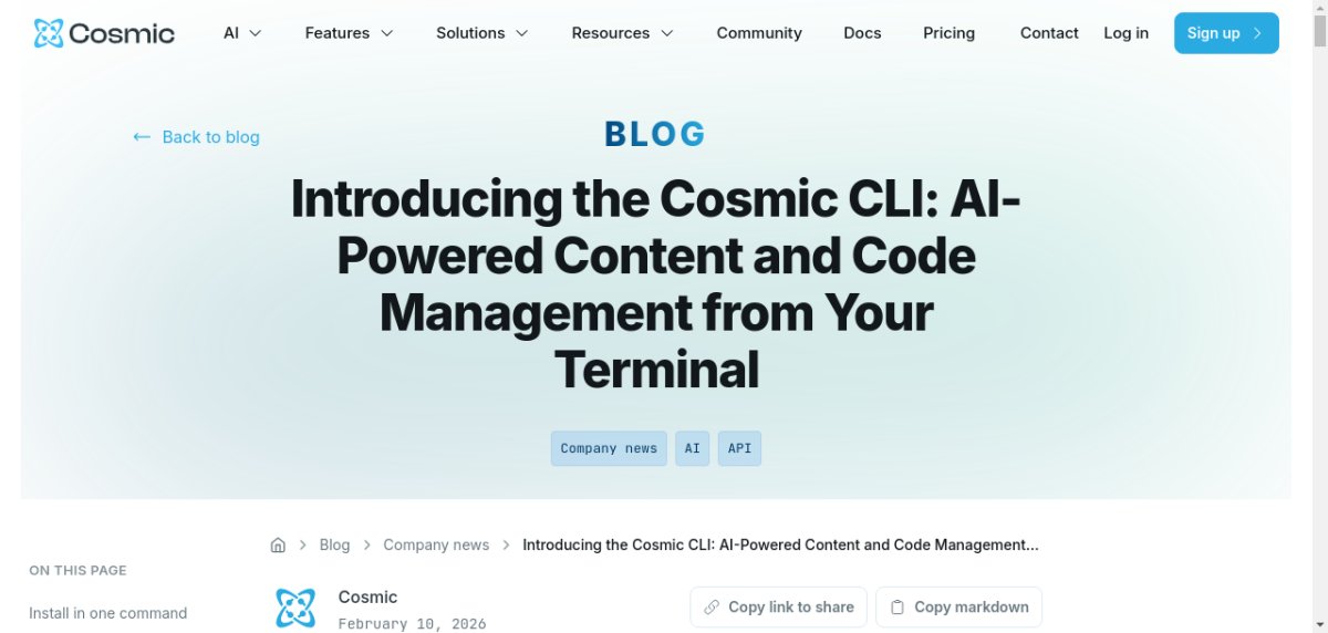 Cosmic CLI Review - AI Tool Features and Tips