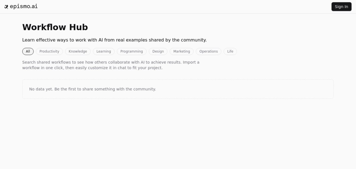 Epismo Workflow Hub Review - AI Tool Features and Tips